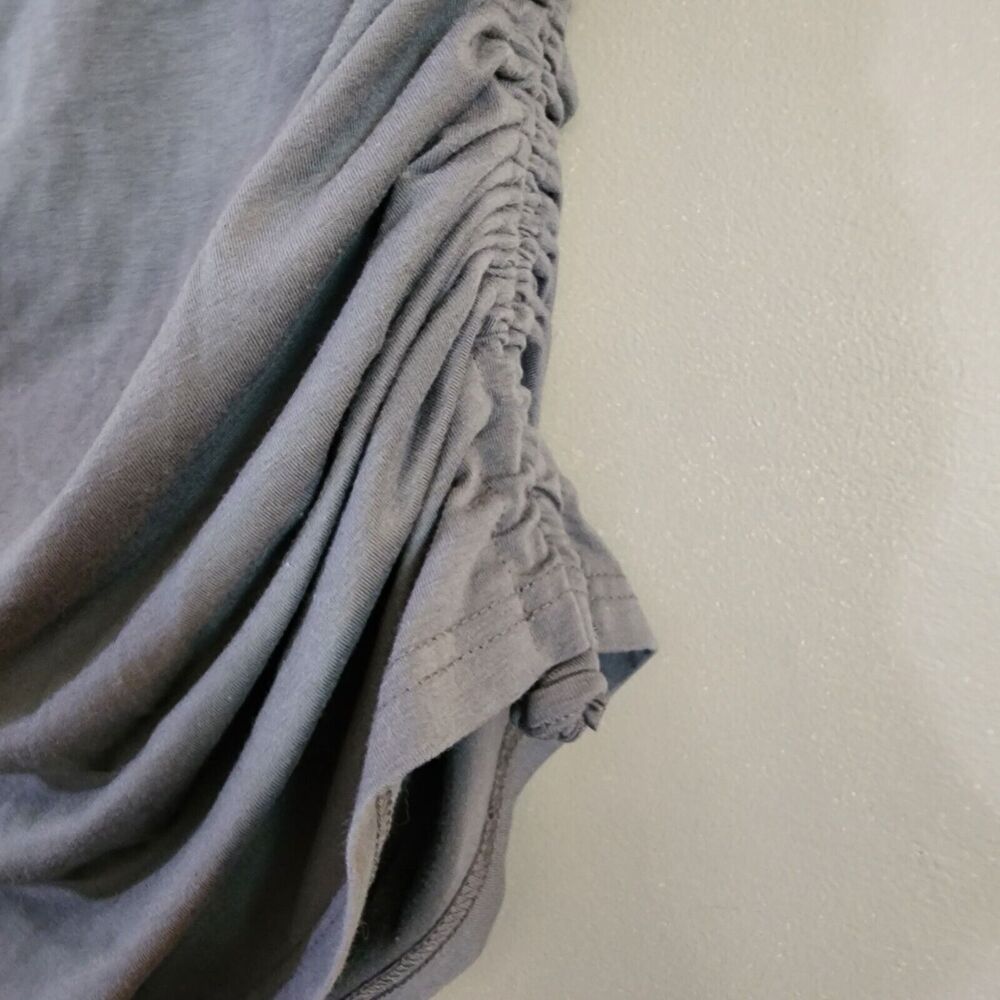 Set of 2 Romwe Womens Strapless Tube Tops Size M S Purple Gray Ruched Sides - Picture 14 of 14